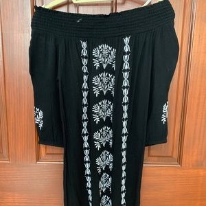 Black Off the Shoulder Dress/ Coverup